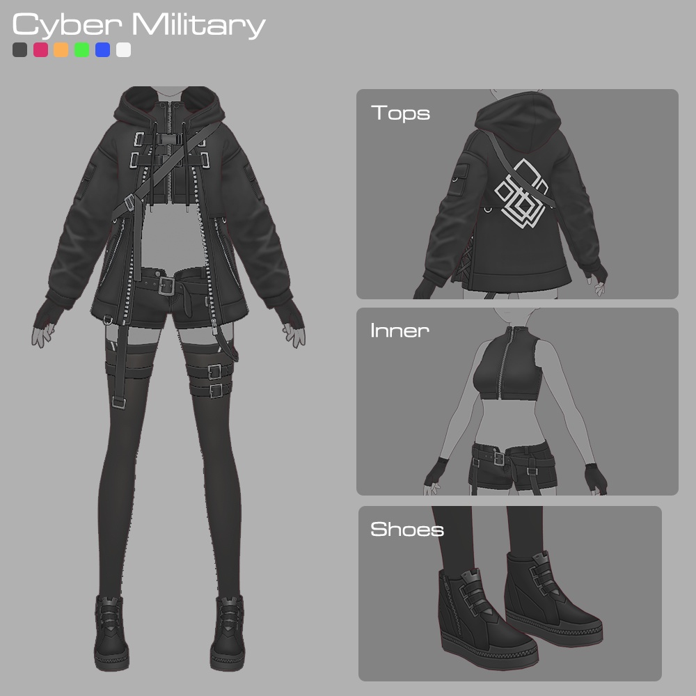 【月替わり】VRoid用コスチューム2点セット A