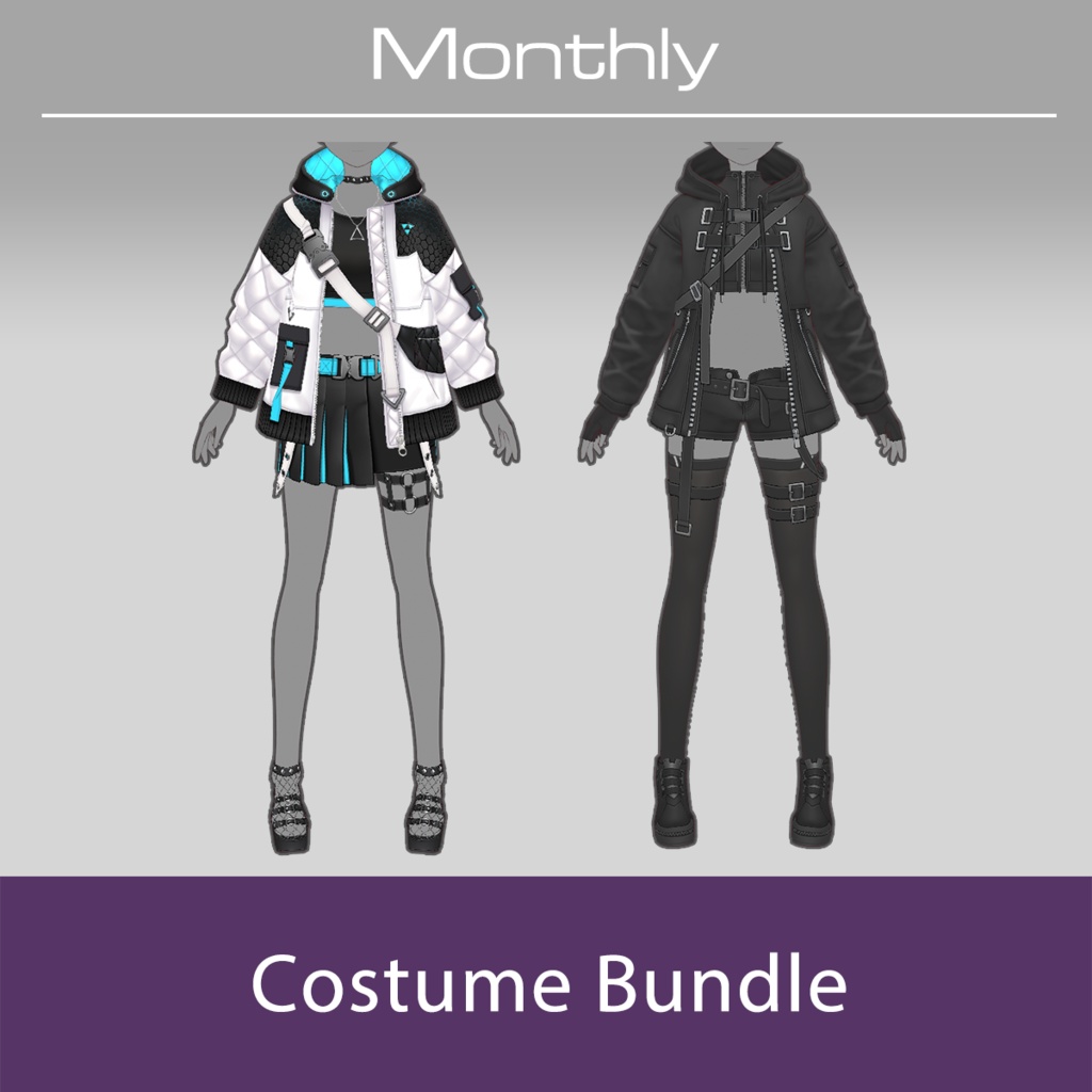 【月替わり】VRoid用コスチューム2点セット A