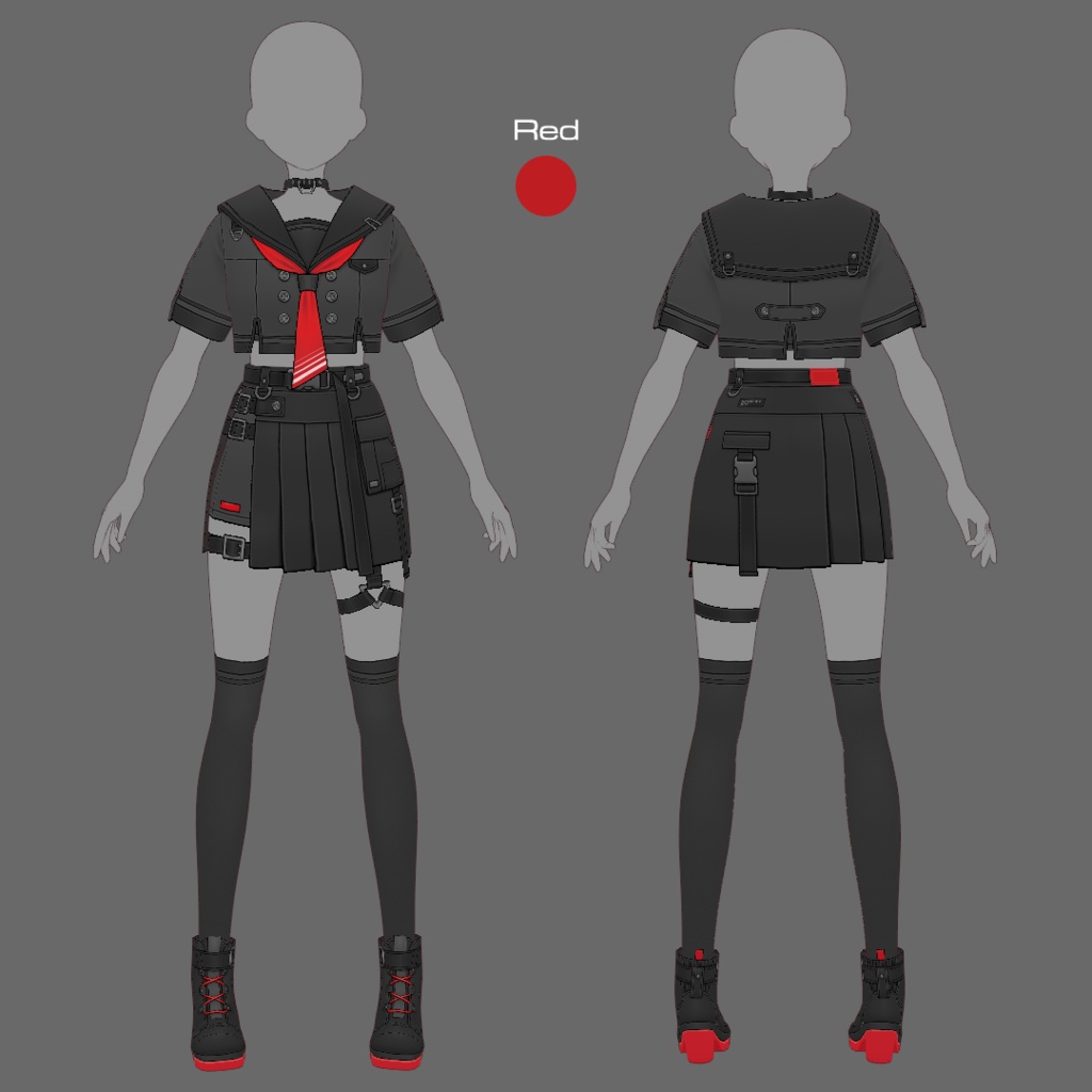 【VRoid texture 81】タクティカルセーラー