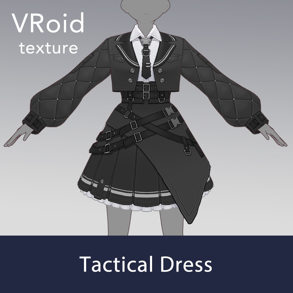 【VRoid texture 82】タクティカルドレス