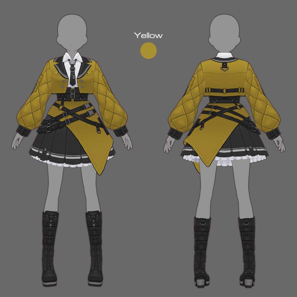 【VRoid texture 82】タクティカルドレス