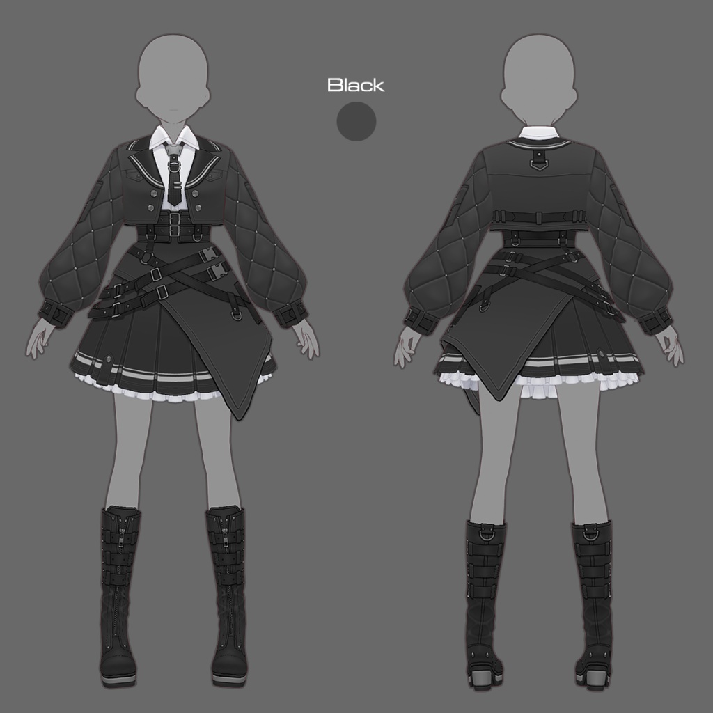 【VRoid texture 82】タクティカルドレス
