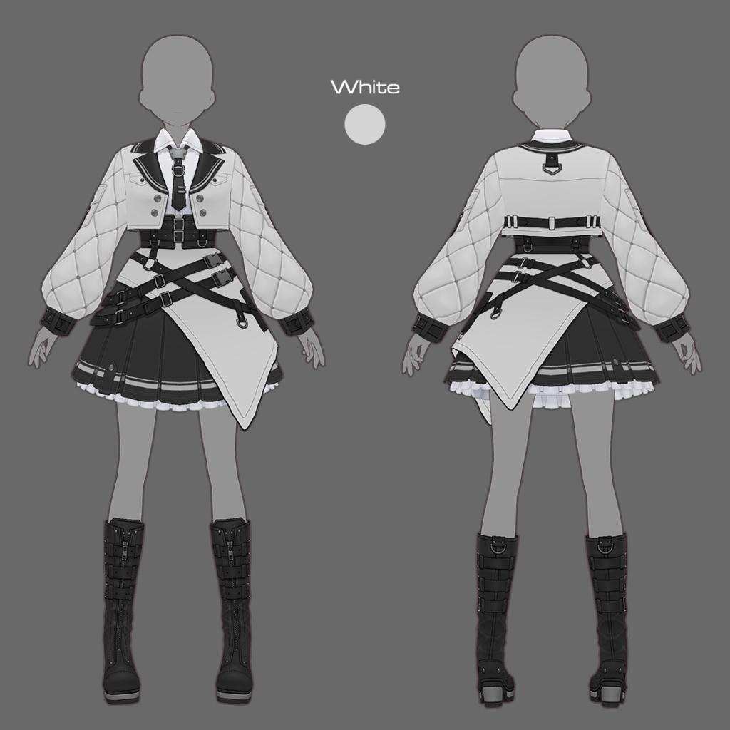 【VRoid texture 82】タクティカルドレス