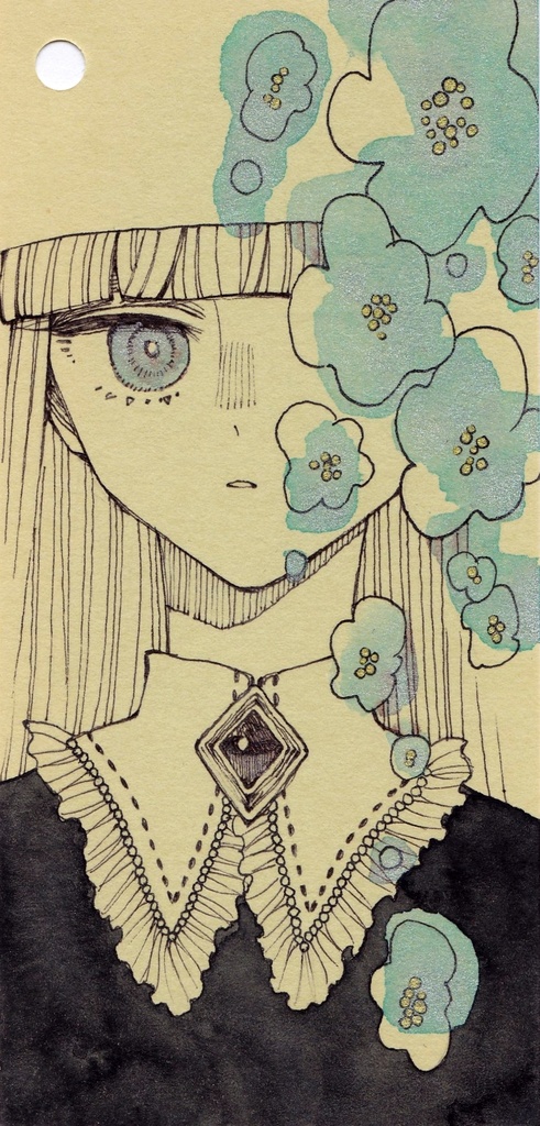 ミニ原画 blue