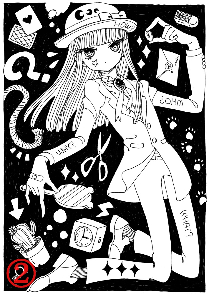 モノクロペン画①~⑥