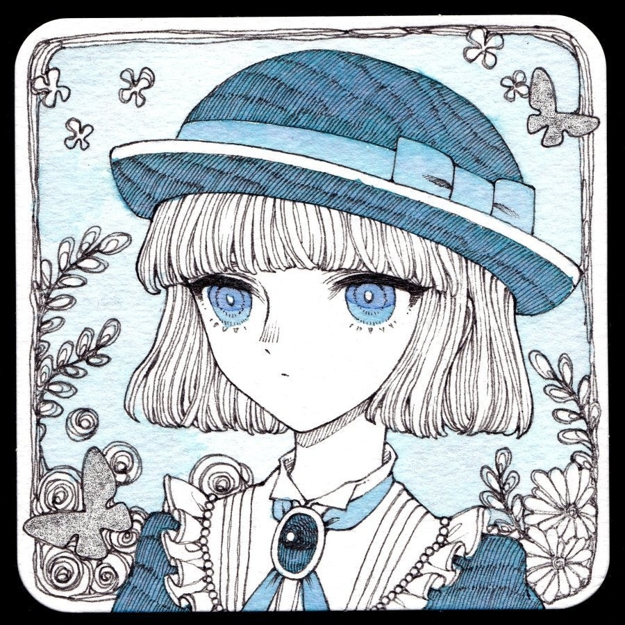 原画「てのひら帽子氏」