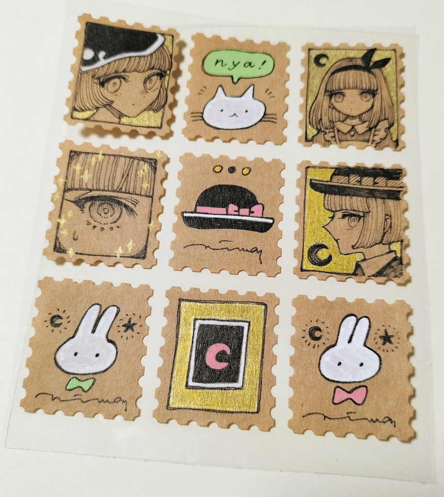 切手風シールセット