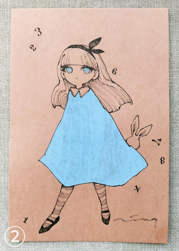 クラフトペーパードローイング ①〜⑬