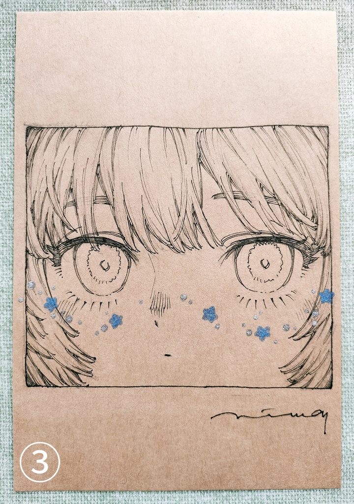 クラフトペーパードローイング ①〜⑬