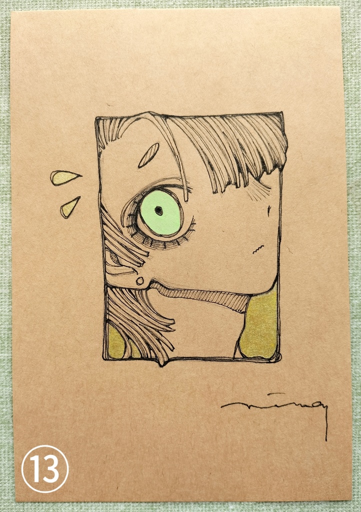 クラフトペーパードローイング ①〜⑬