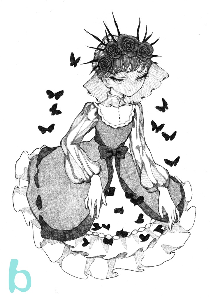 モノクロ原画 a~d