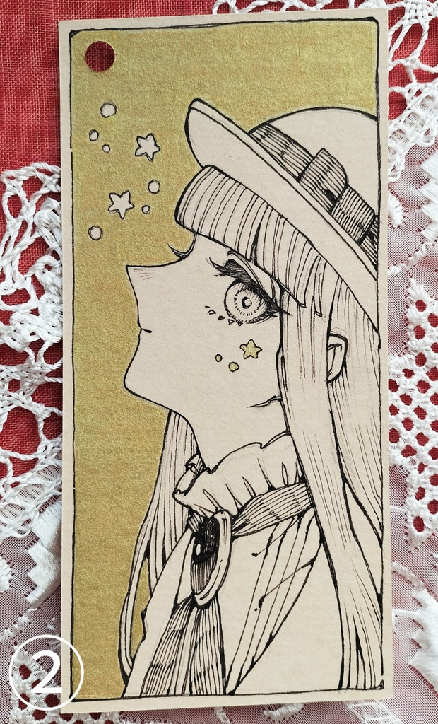 カラーペーパー原画 帽子氏①~⑧