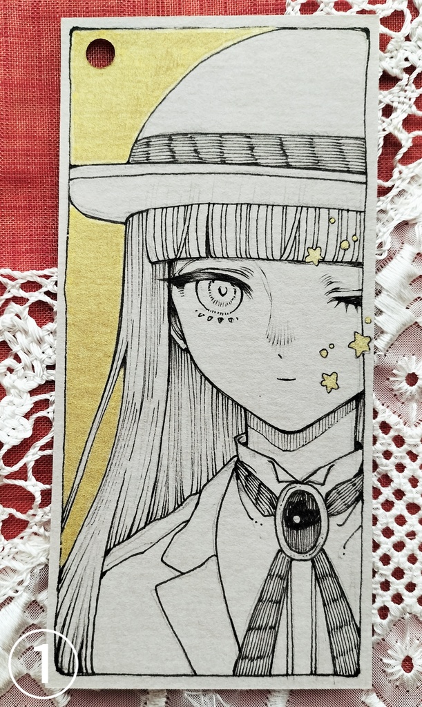 カラーペーパー原画 帽子氏①～⑧