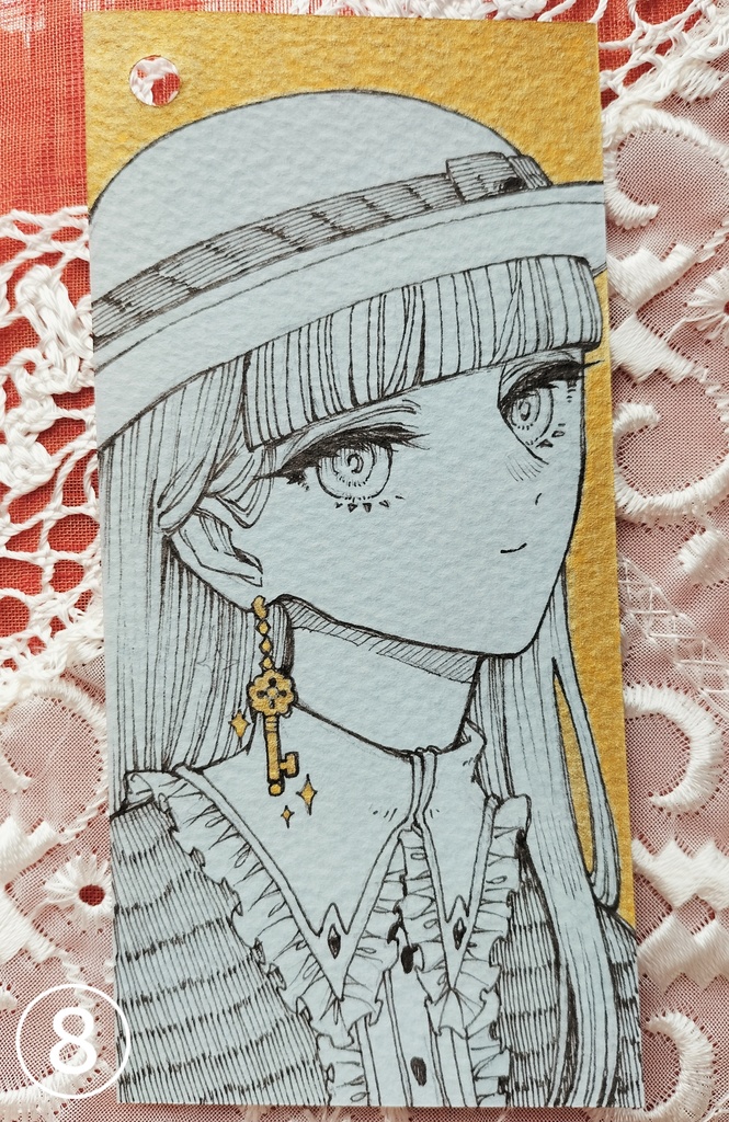 カラーペーパー原画 帽子氏①~⑧