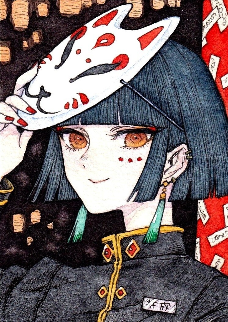 ATC原画「おいなりさん頂戴」