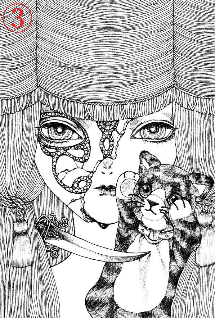 ハガキサイズ原画 ①~⑥