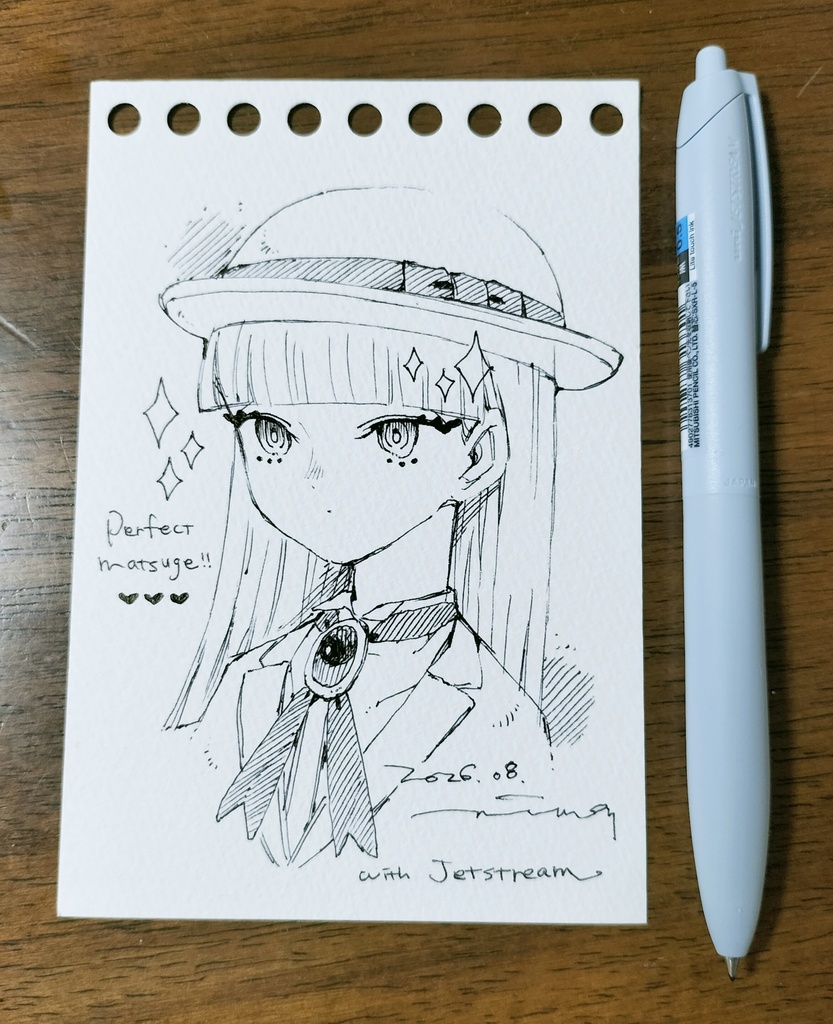 原画「パーフェクトまつげ帽子氏」