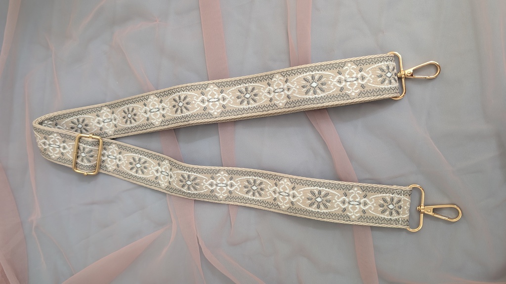 がま口ぬいバッグ用ショルダー紐（白）