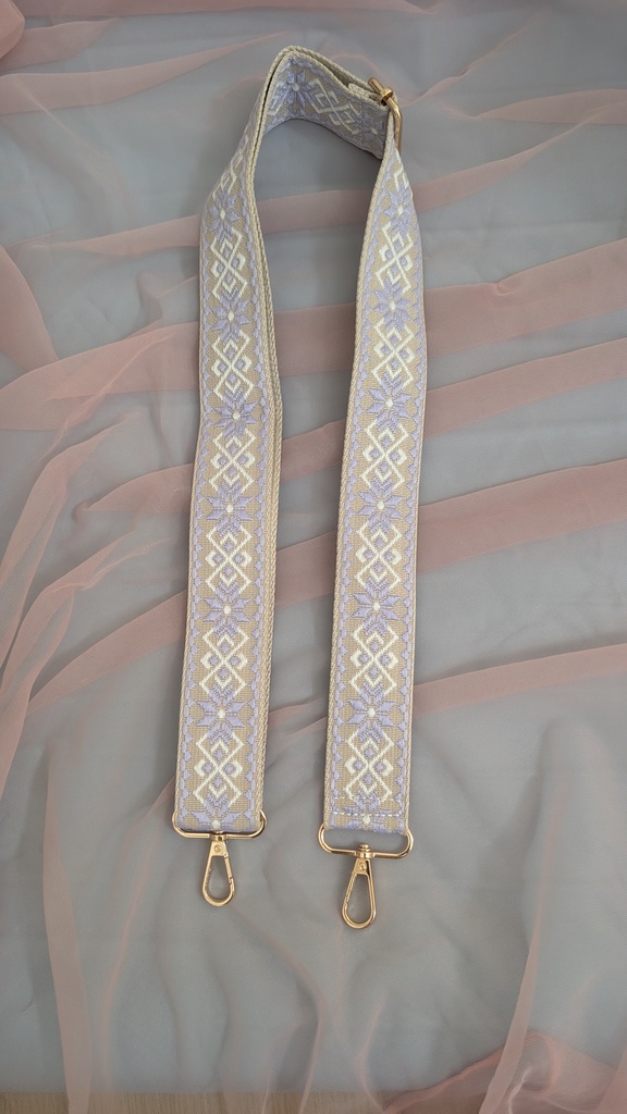 がま口ぬいバッグ用ショルダー紐（紫）