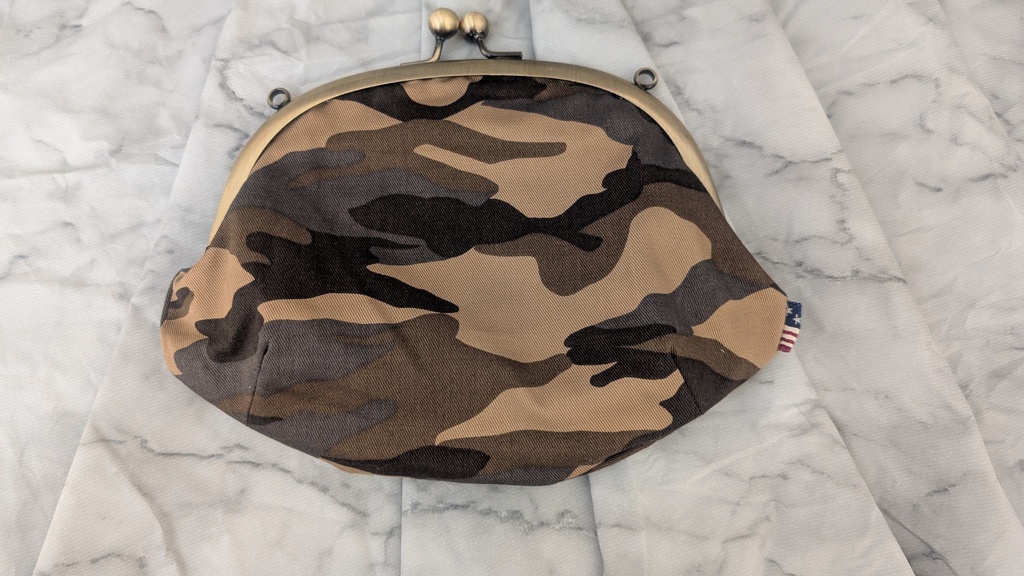 がま口ぬいバッグ&ミニがま口(迷彩・NASA))