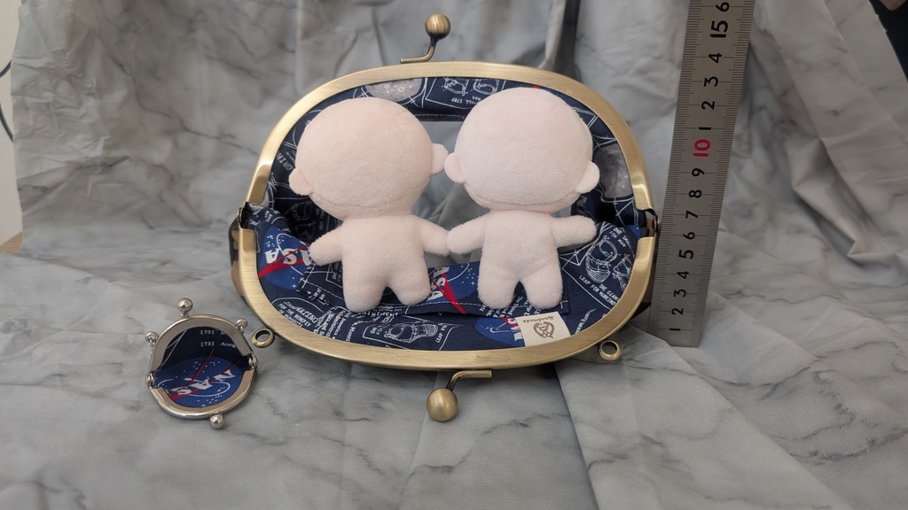 がま口ぬいバッグ&ミニがま口(迷彩・NASA))