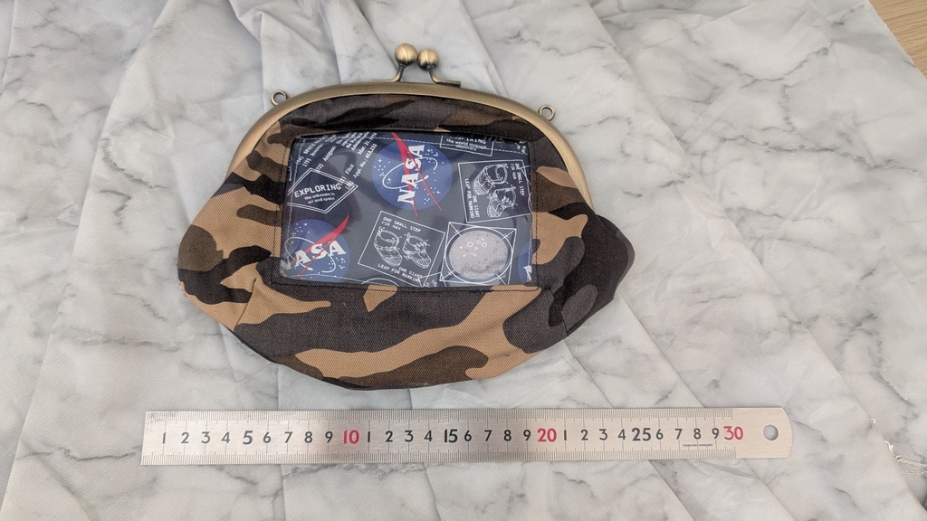 がま口ぬいバッグ&ミニがま口(迷彩・NASA))