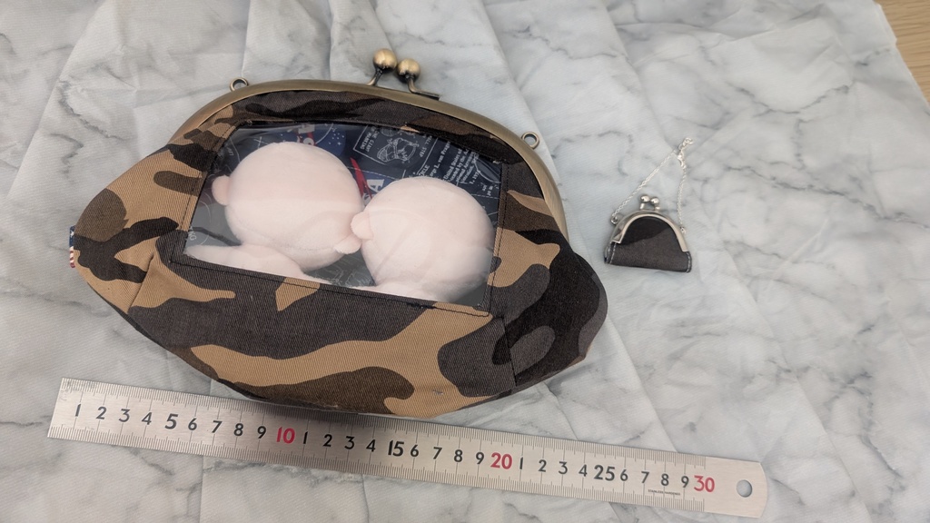 がま口ぬいバッグ＆ミニがま口（迷彩・NASA））