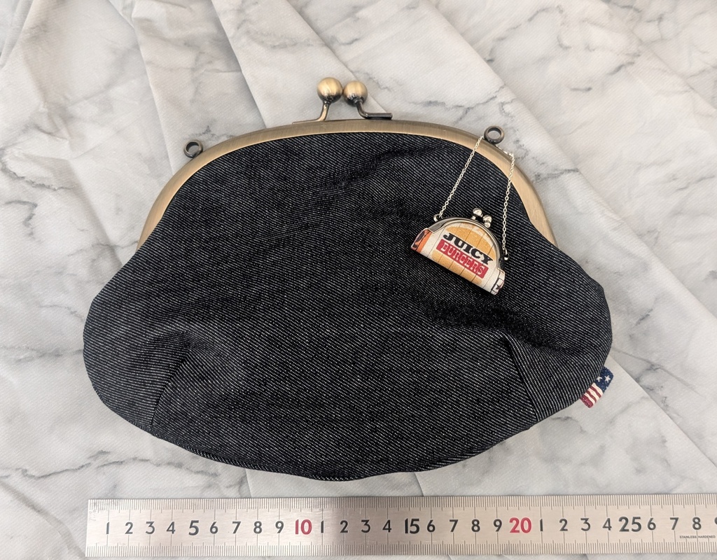 がま口ぬいバッグ&ミニがま口(デニム・アメリカン)