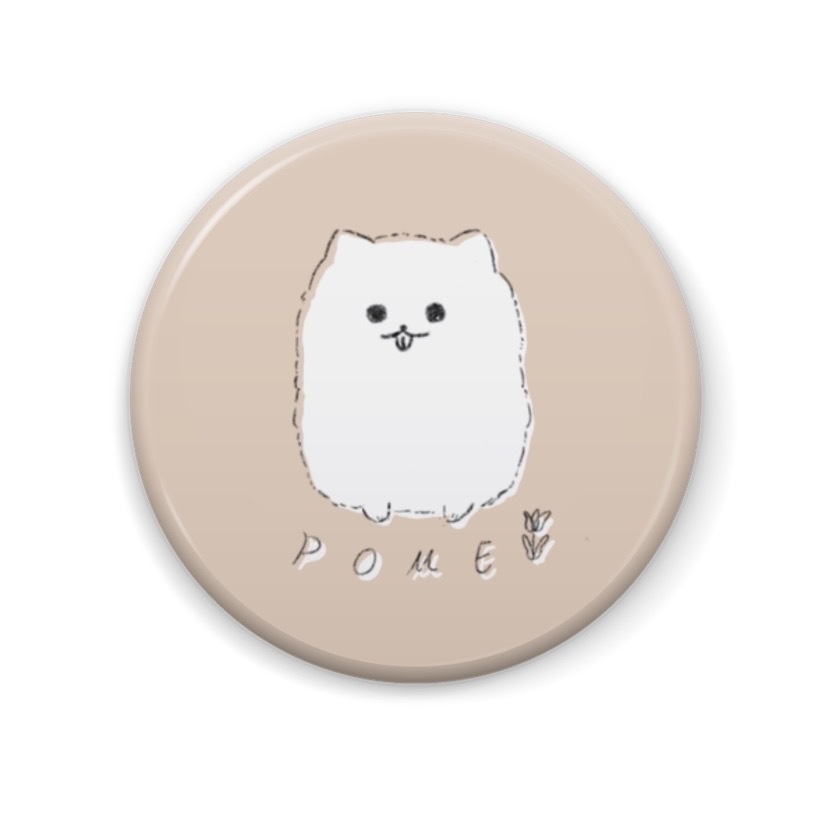 毛玉なポメラニアン 缶バッチ