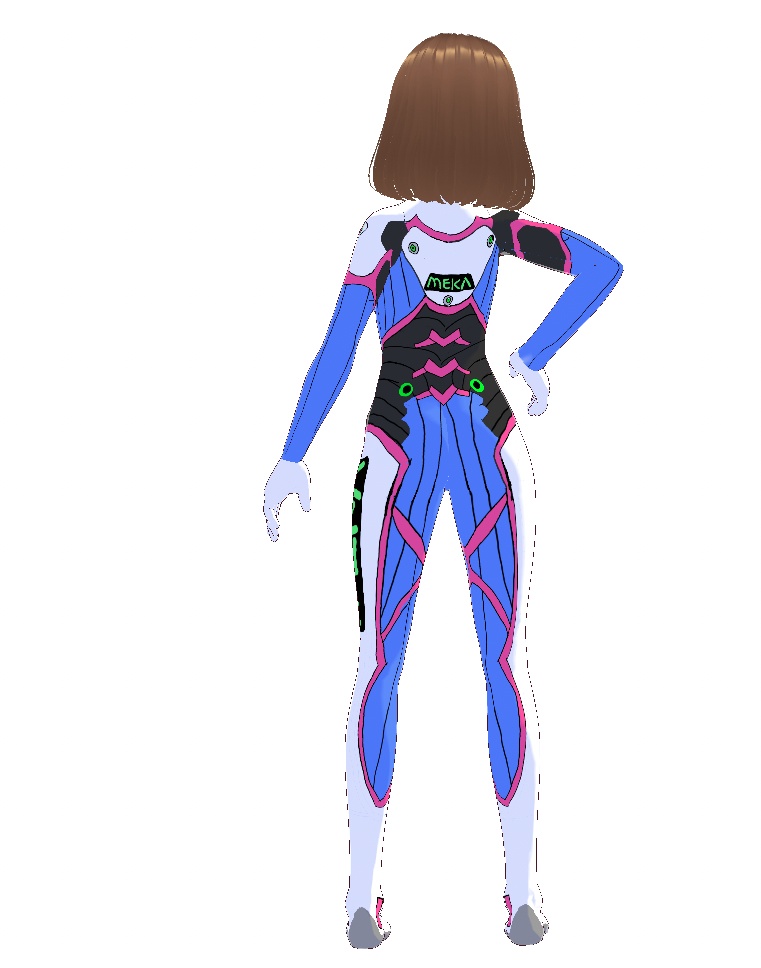 Vroid free Dva overwatch outfit