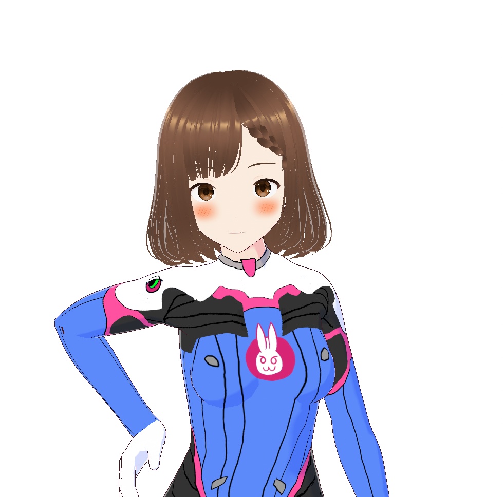 Vroid free Dva overwatch outfit 