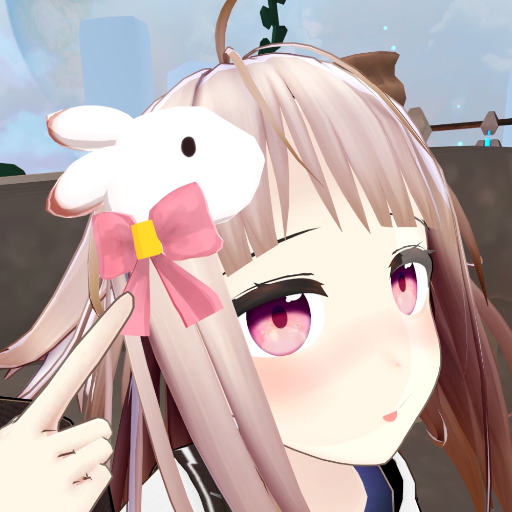 うさぎリボン【VRChat向けアクセサリー】