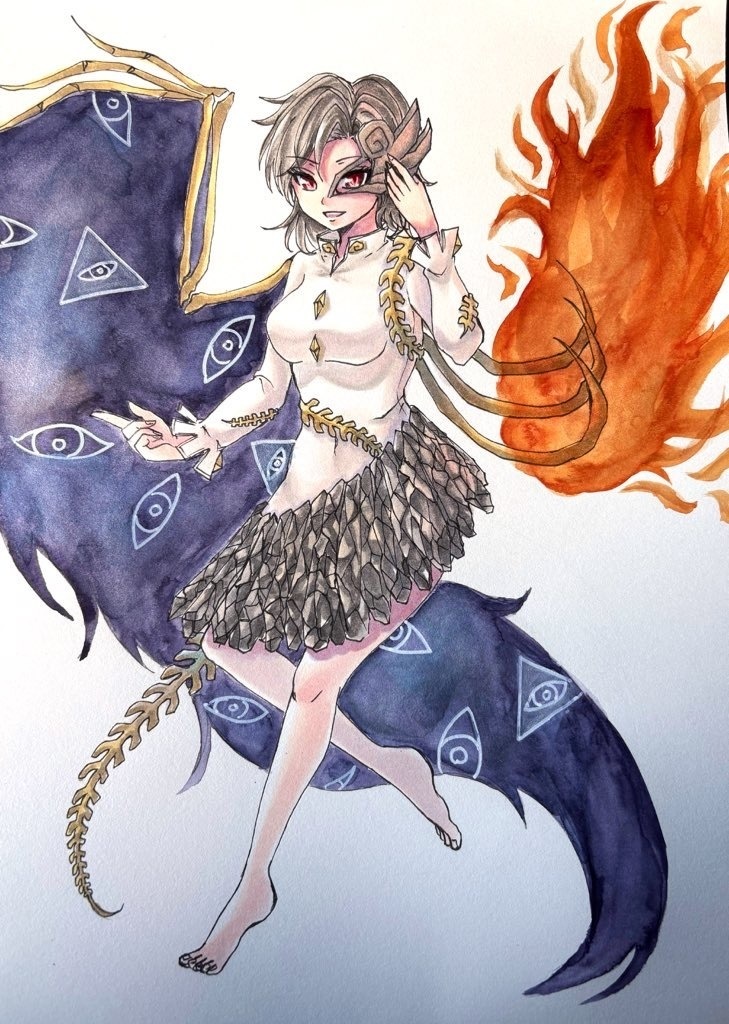 東方Project  磐永 阿梨夜  手描きイラスト B5サイズ
