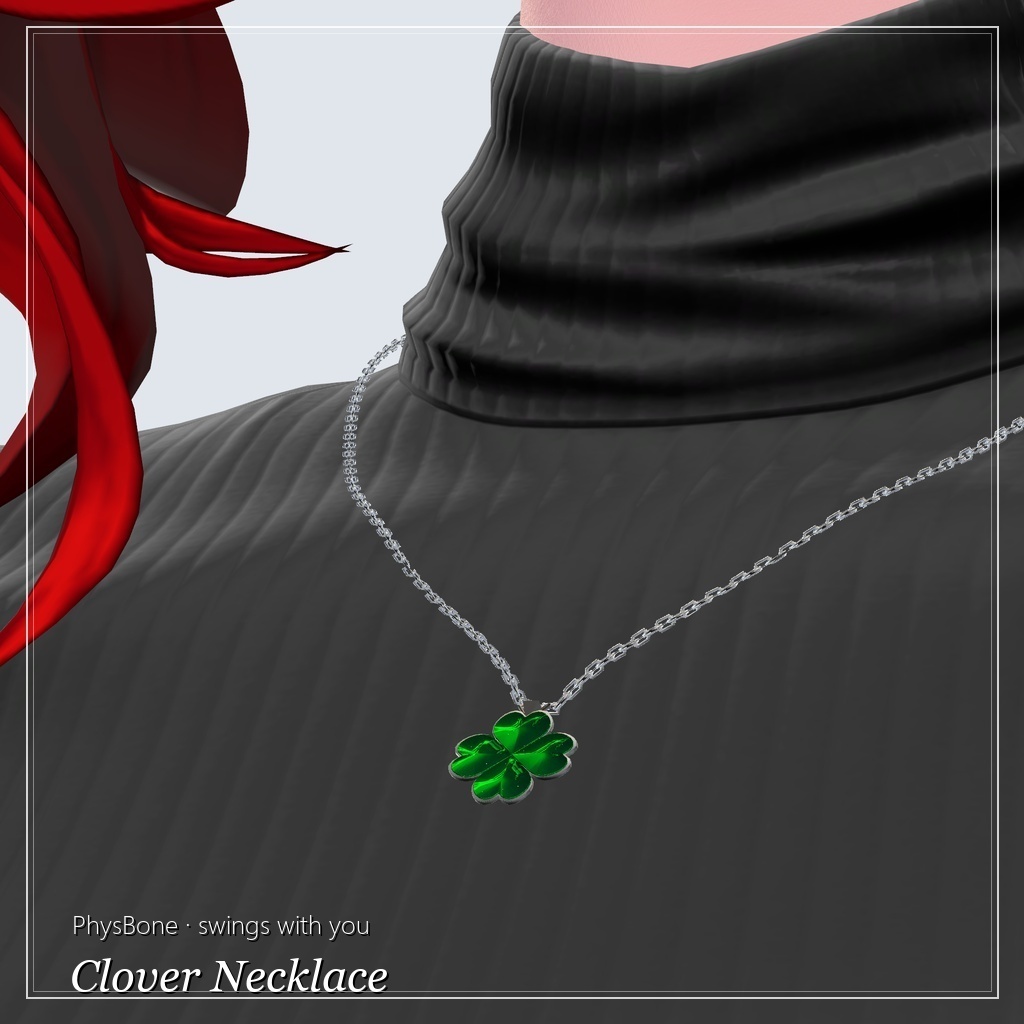 【全アバター対応】クローバーネックレス Clover Necklace【MA対応】