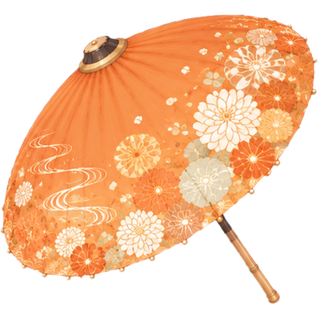 和傘クリップアート素材集|赤系|Japanese Wagasa Clipart 25PNG