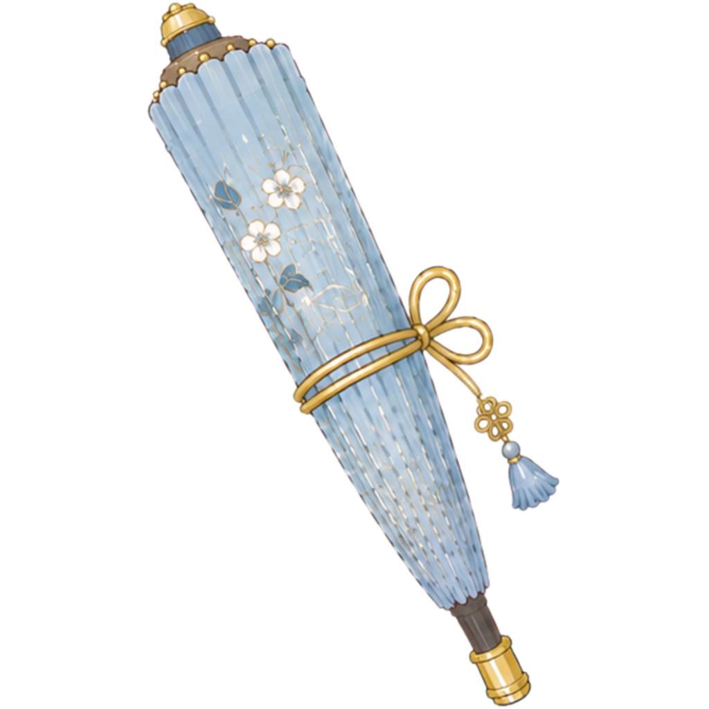 和傘クリップアート素材集|青系|Japanese Wagasa Clipart 25PNG