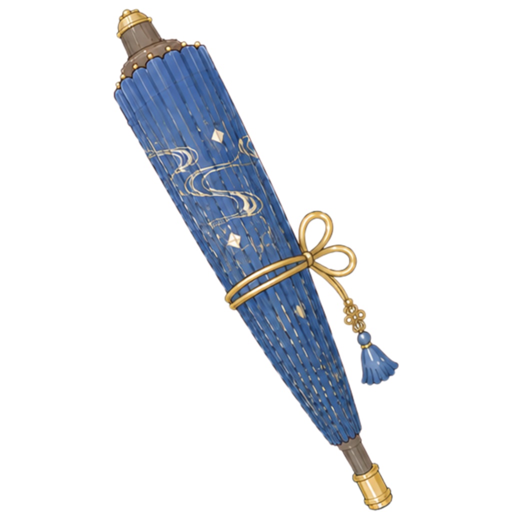 和傘クリップアート素材集|青系|Japanese Wagasa Clipart 25PNG