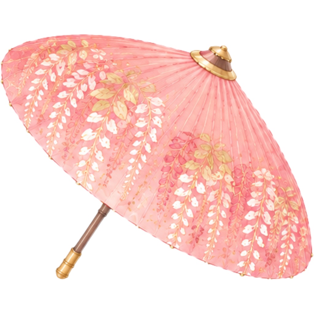 和傘クリップアート素材集|桃・紫系|Japanese Wagasa Clipart 20PNG