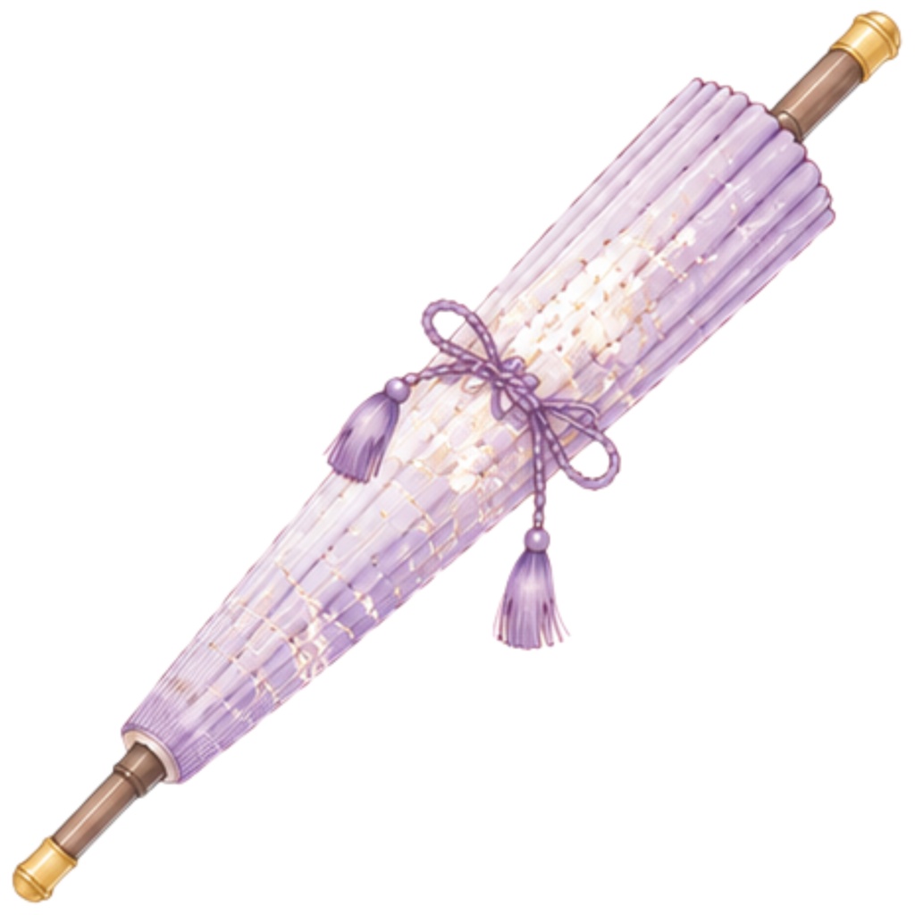 和傘クリップアート素材集|桃・紫系|Japanese Wagasa Clipart 20PNG