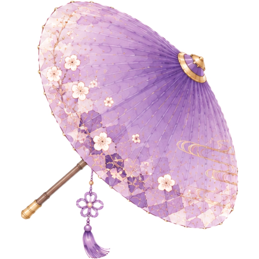 和傘クリップアート素材集|桃・紫系|Japanese Wagasa Clipart 20PNG