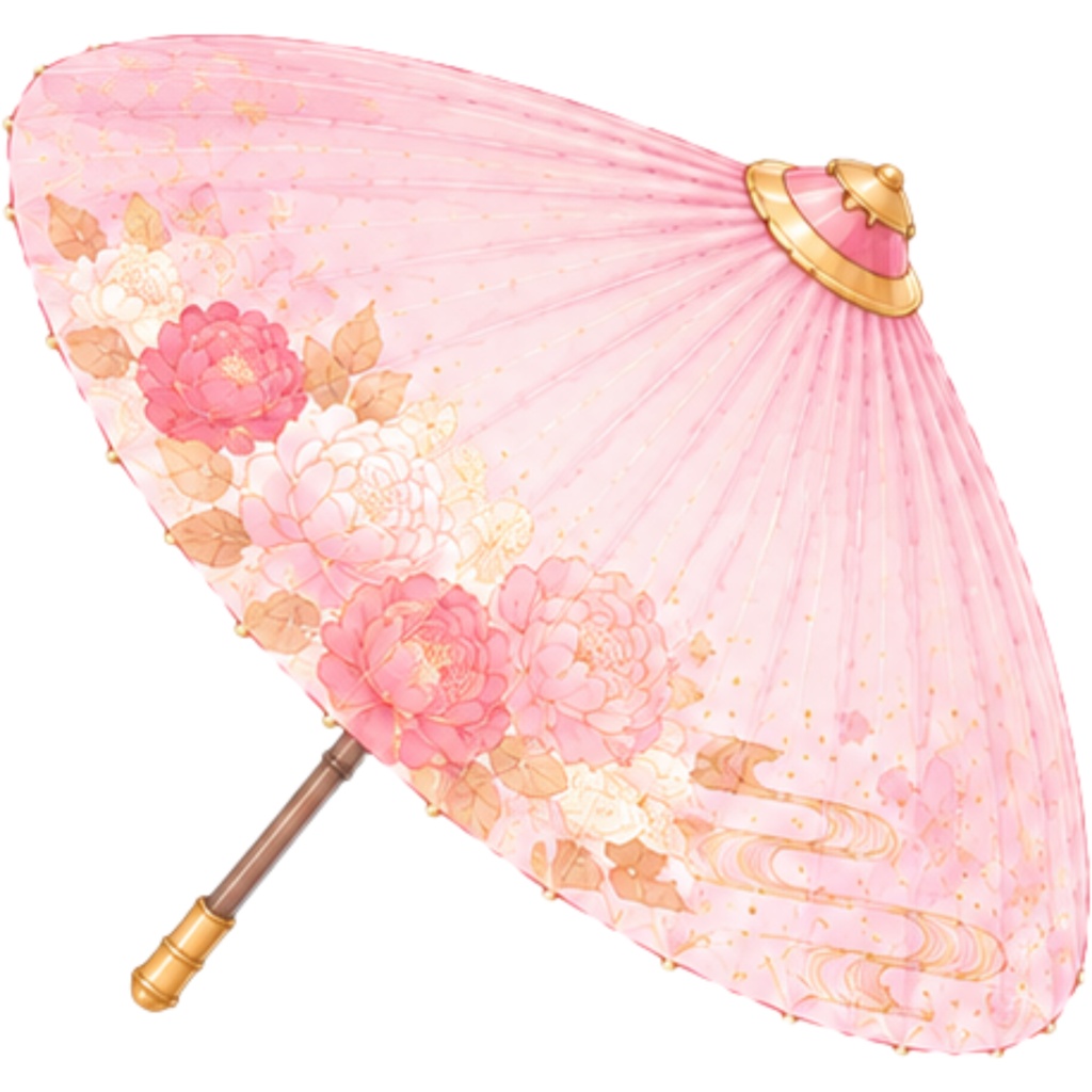和傘クリップアート素材集|桃・紫系|Japanese Wagasa Clipart 20PNG