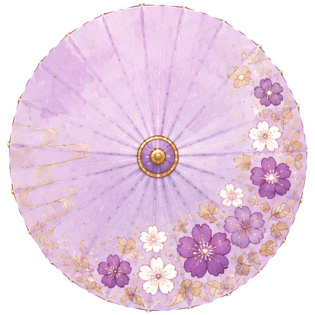和傘クリップアート素材集|桃・紫系|Japanese Wagasa Clipart 20PNG