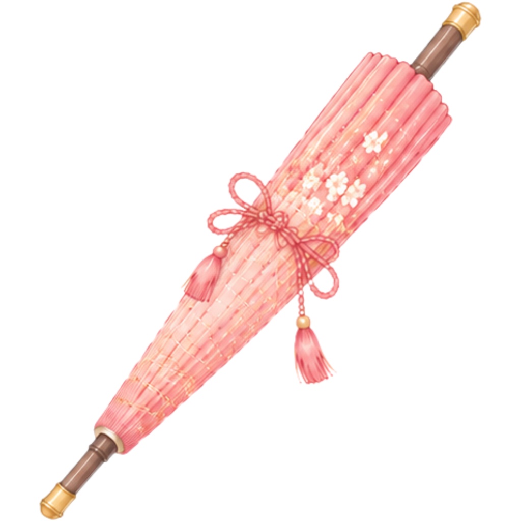 和傘クリップアート素材集|桃・紫系|Japanese Wagasa Clipart 20PNG