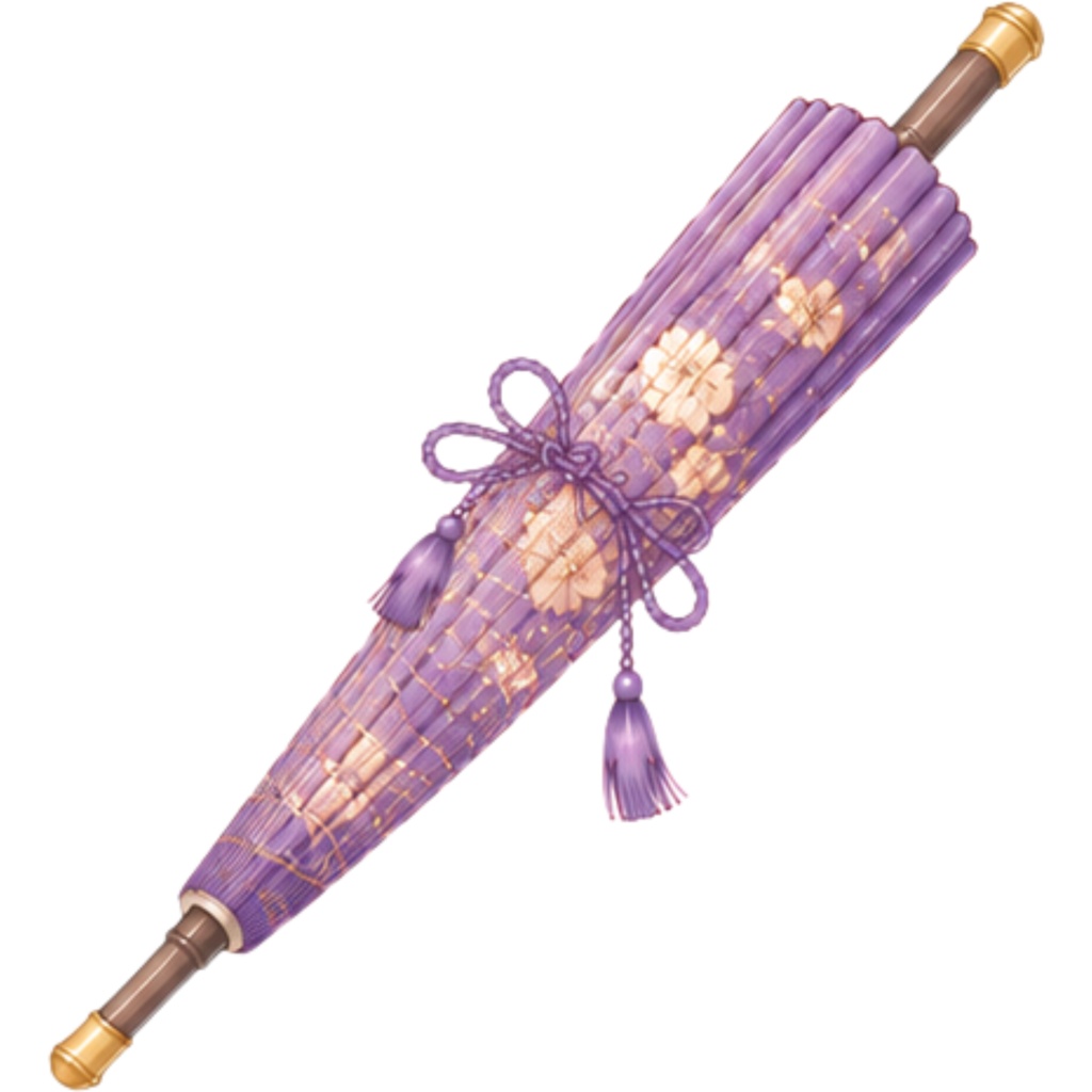 和傘クリップアート素材集|桃・紫系|Japanese Wagasa Clipart 20PNG