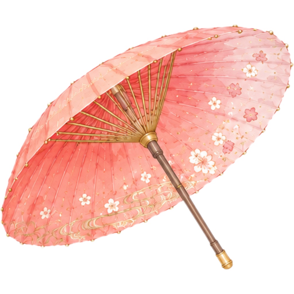 和傘クリップアート素材集|桃・紫系|Japanese Wagasa Clipart 20PNG