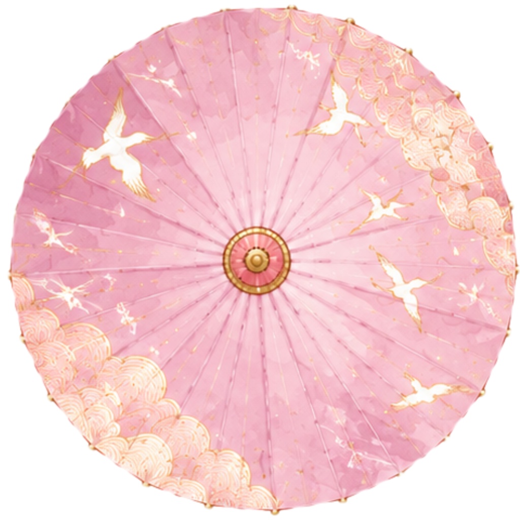 和傘クリップアート素材集|桃・紫系|Japanese Wagasa Clipart 20PNG