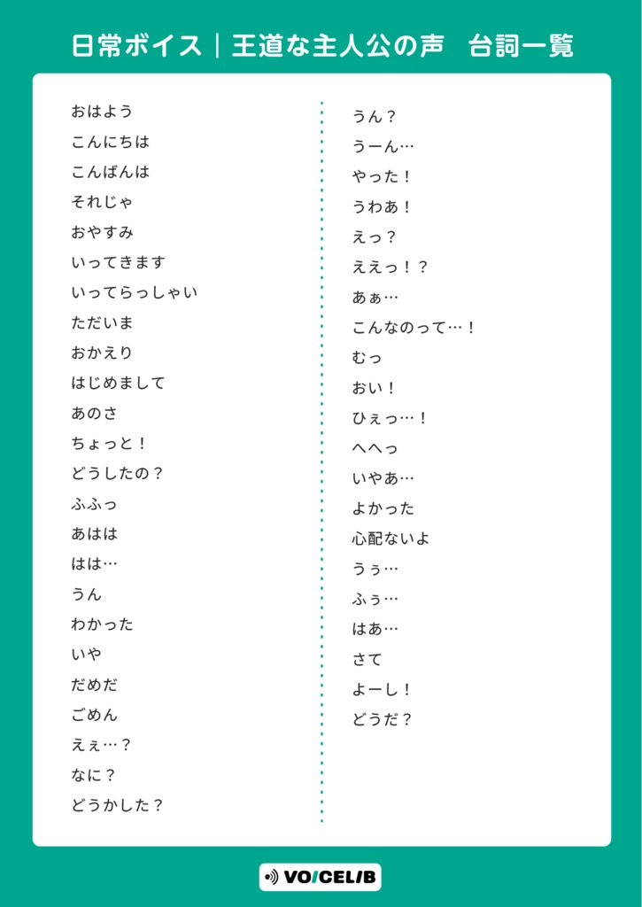 VOICELIB|日常ボイス素材|王道な主人公の声 #05