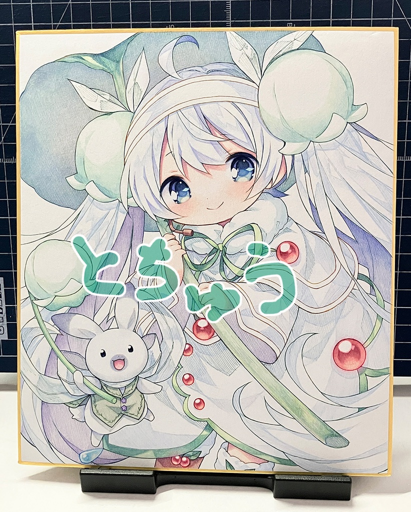 【中色紙原画】雪ミク2015