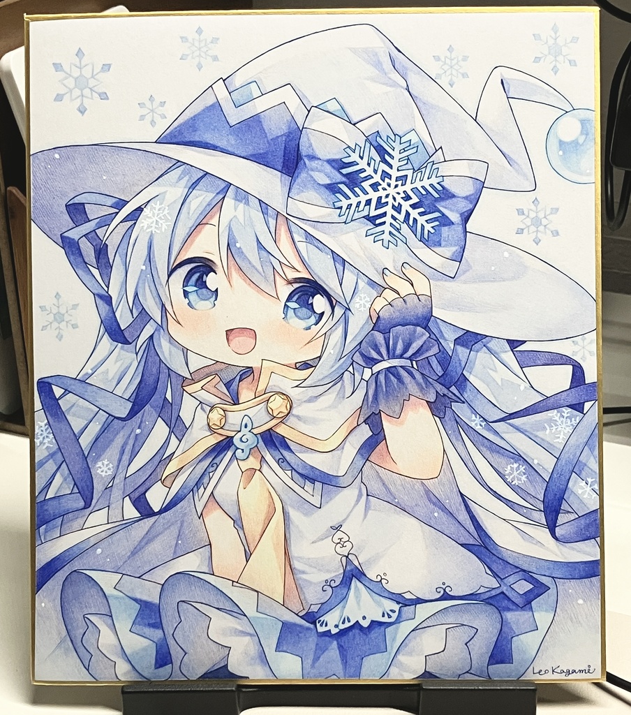 【中色紙原画】雪ミク2014