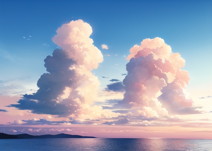 A4サイズ300dpi、カラー背景素材_空001